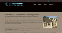 Desktop Screenshot of kaltenbrunroofing.com